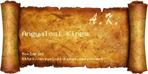 Angyalosi Kinga névjegykártya