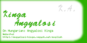 kinga angyalosi business card